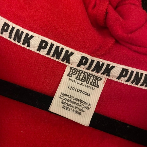 Victorias Secret PINK Red Mermaid Bling Zip Up Hoodie (L) and Jogger (M) Set - Picture 6 of 6